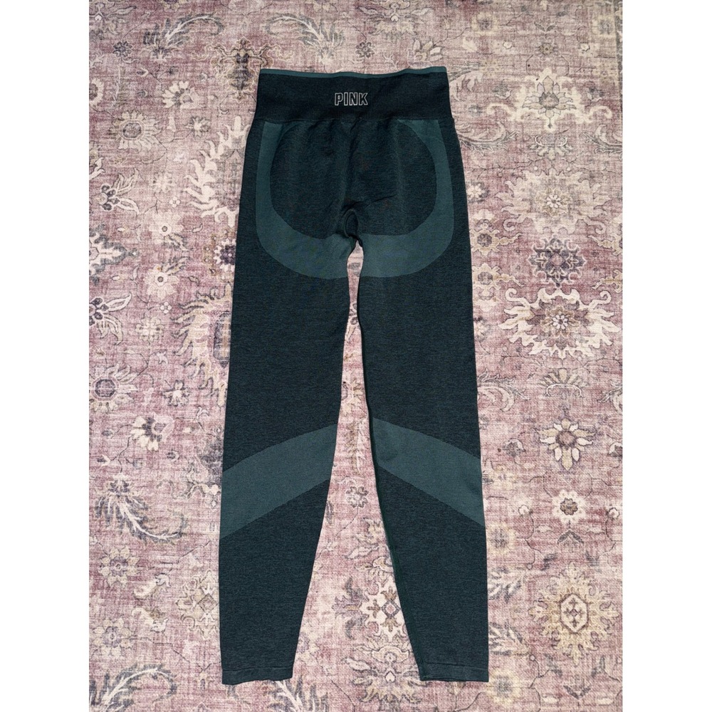 Victorias Secret PINK Seamless Leggings Forest Green High Waisted Small